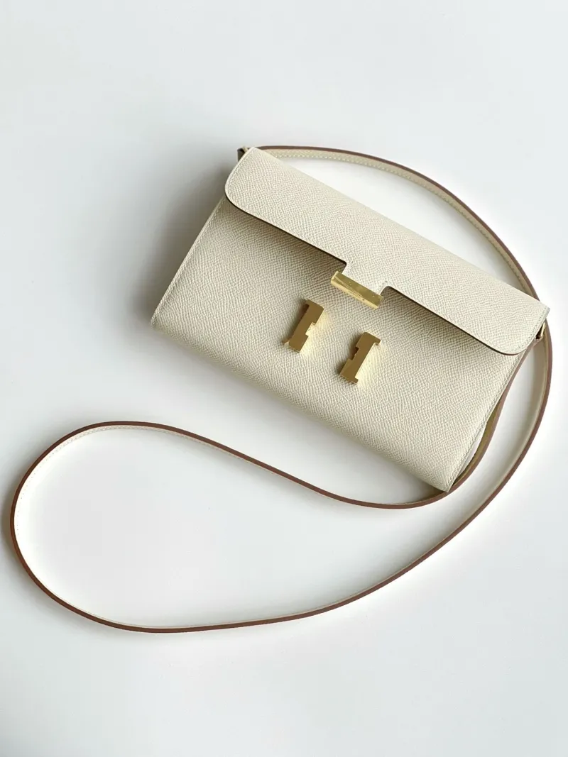 Alternative view of Hermes Cream Crossbody Satchel Bag 287