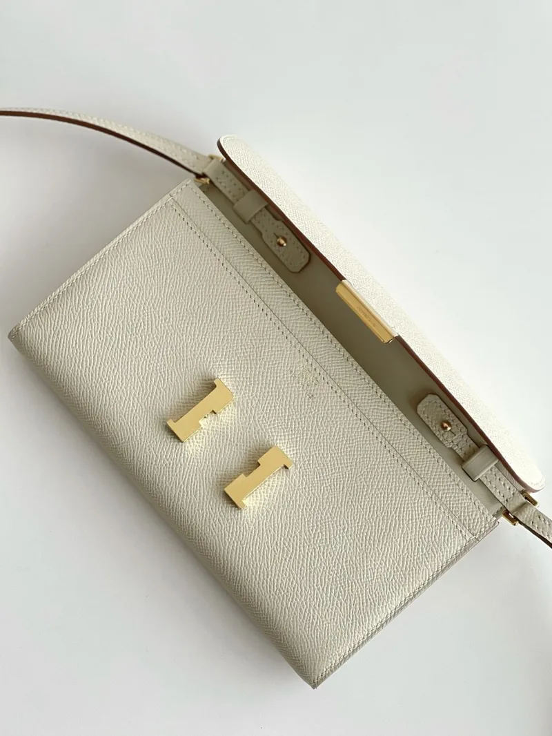 Hermes Cream Crossbody Satchel Bag 287 - Image 4