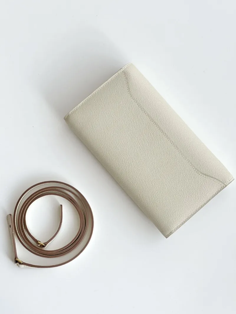 Hermes Cream Crossbody Satchel Bag 287 - Image 8