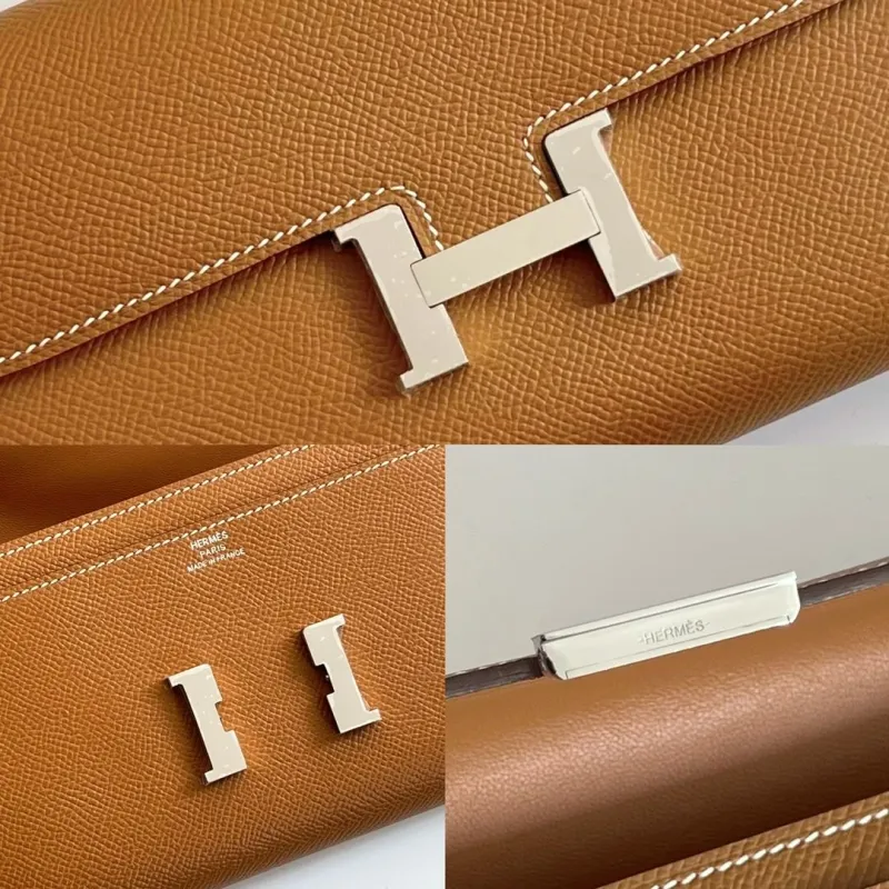 Hermes Tan Leather Crossbody Satchel Bag - Image 9