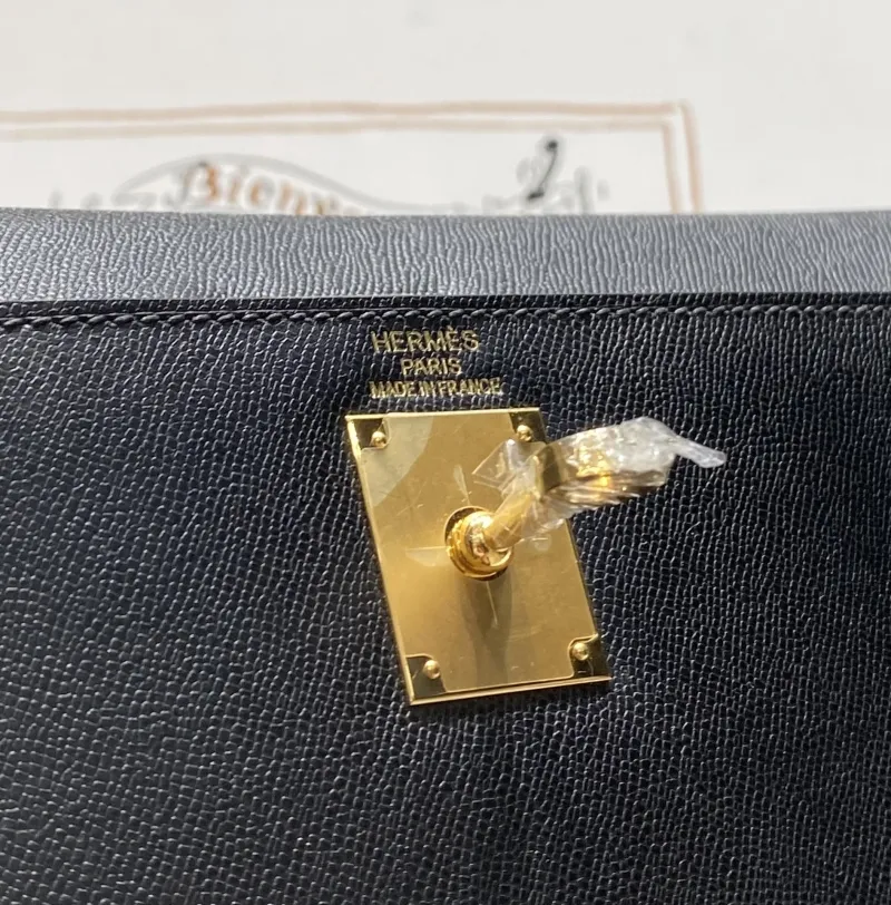 Hermes Black Leather Satchel Bag 296 - Image 3