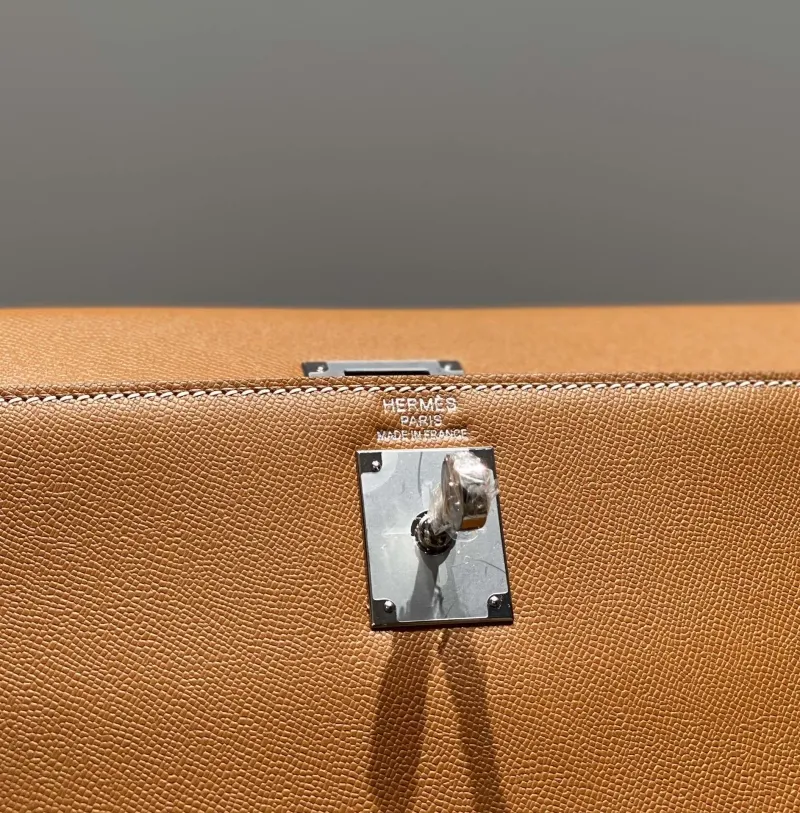 Hermes Tan Leather Shoulder Satchel Bag - Image 5