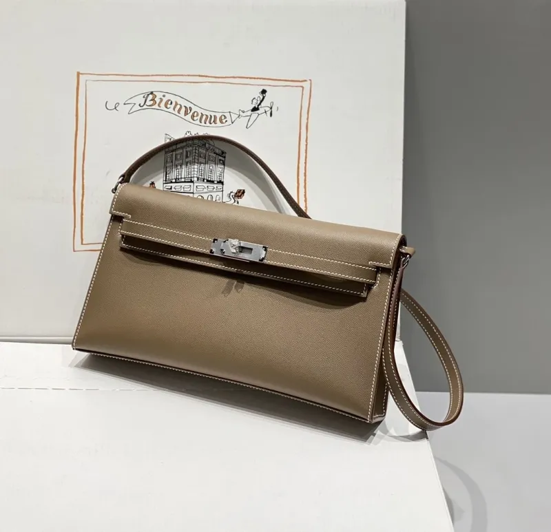 Hermes Taupe Satchel Bag 302 - Image 4