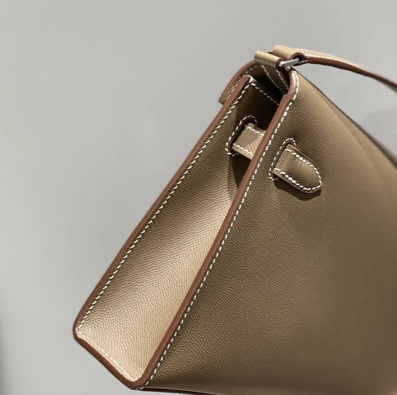 Hermes Taupe Satchel Bag 302 - Image 5