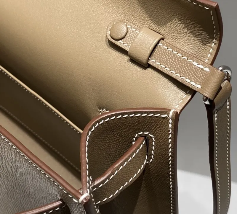 Hermes Taupe Satchel Bag 302 - Image 7