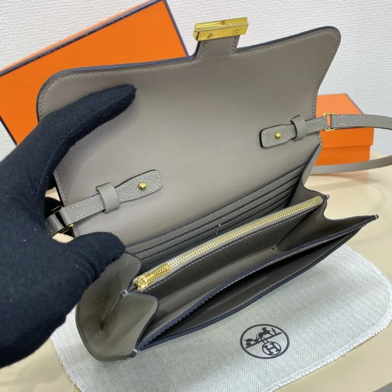 Hermes Gray Crossbody Bag B DJ 032 H - Image 10