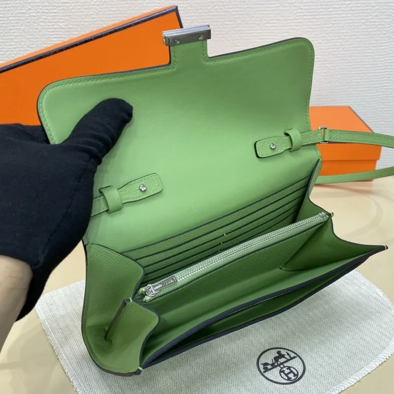 Hermes Green Crossbody Satchel Bag 308 - Image 10
