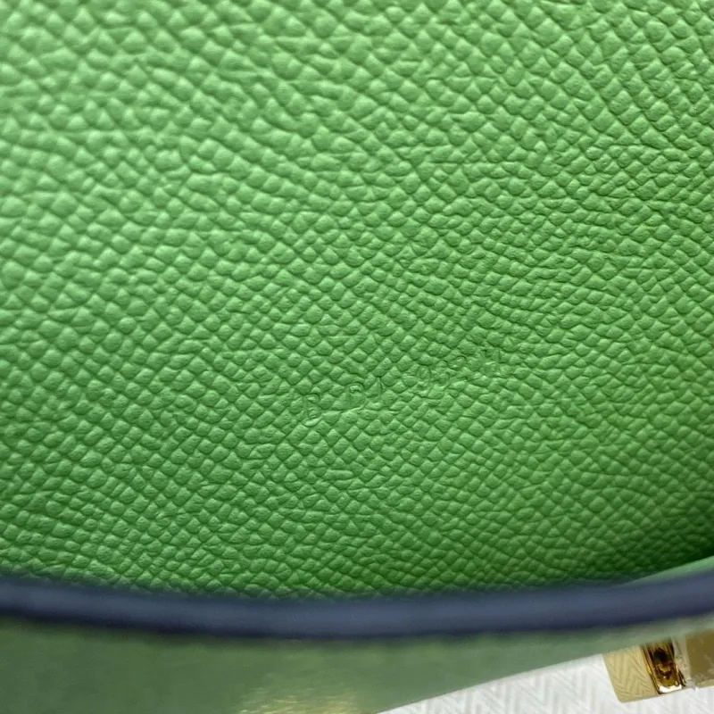 Alternative view of Hermes Green Leather Crossbody Satchel Bag 309