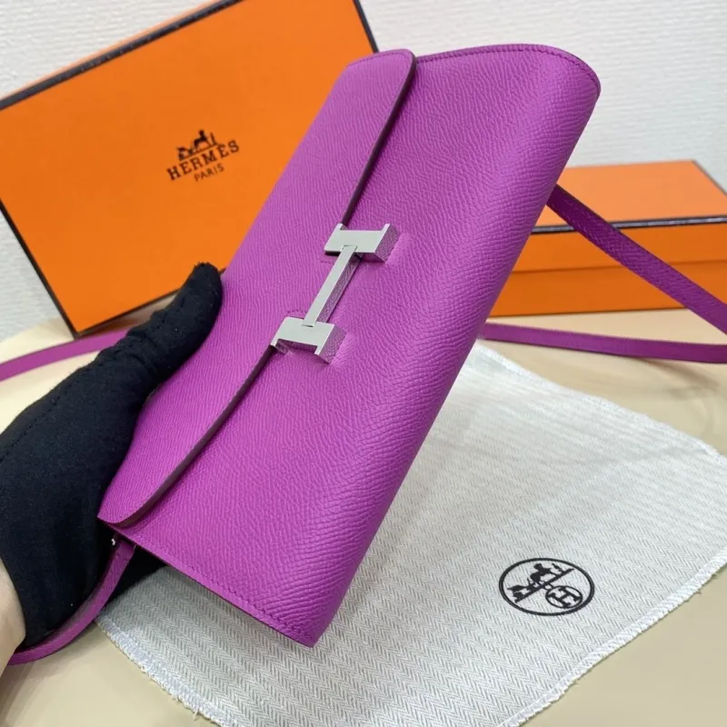 Hermes Purple Crossbody Satchel Bag 310 - Image 5