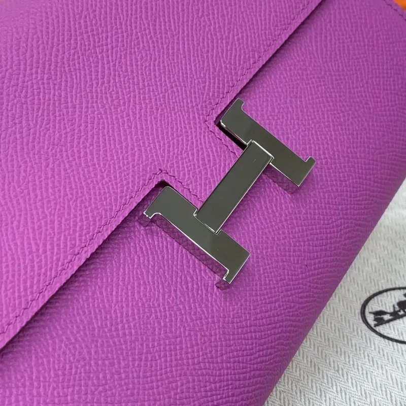Hermes Purple Crossbody Satchel Bag 310 - Image 6