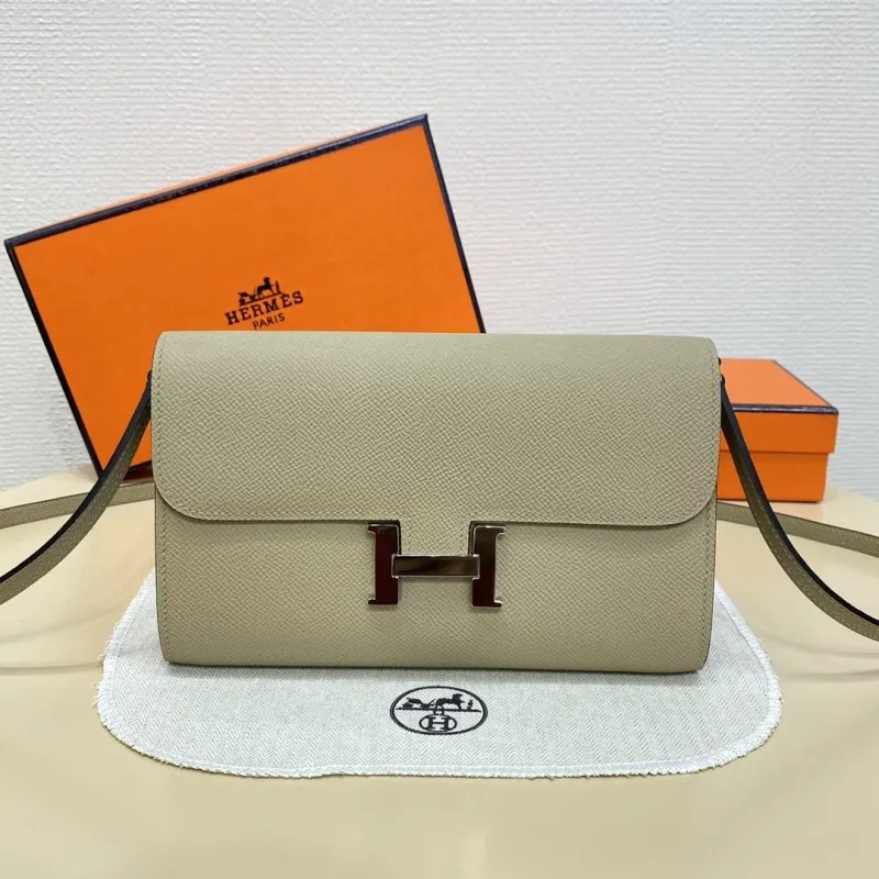 Hermes Beige Leather Crossbody Satchel Bag B DJ 932 1