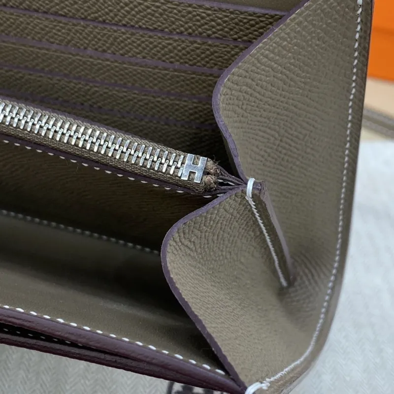 Hermes Etoupe Satchel Crossbody Bag B DL 932H - Image 8