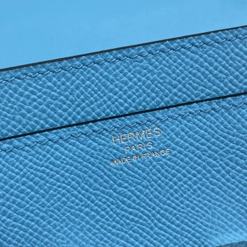 Hermes Blue Leather Crossbody Satchel Bag - Image 9