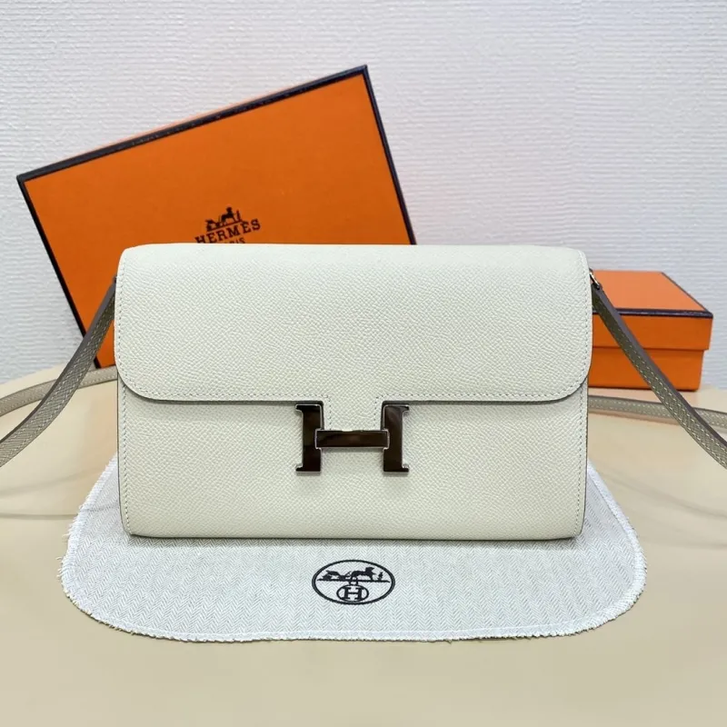 Hermes Off White Crossbody Satchel Bag 322