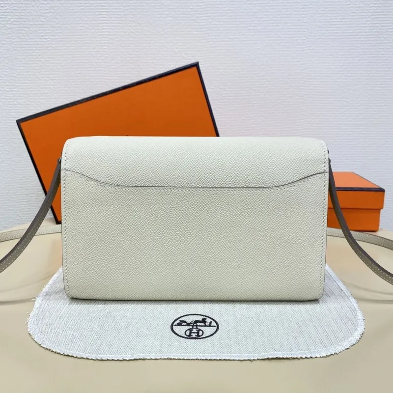 Alternative view of Hermes Off White Crossbody Satchel Bag 322