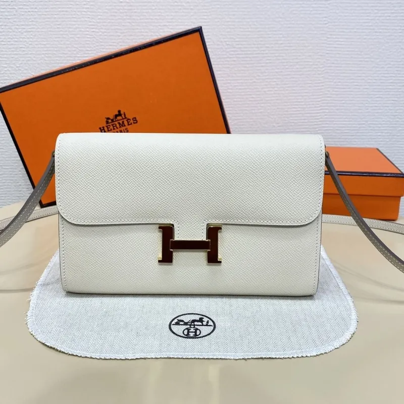Hermes Cream Crossbody Satchel Bag 323