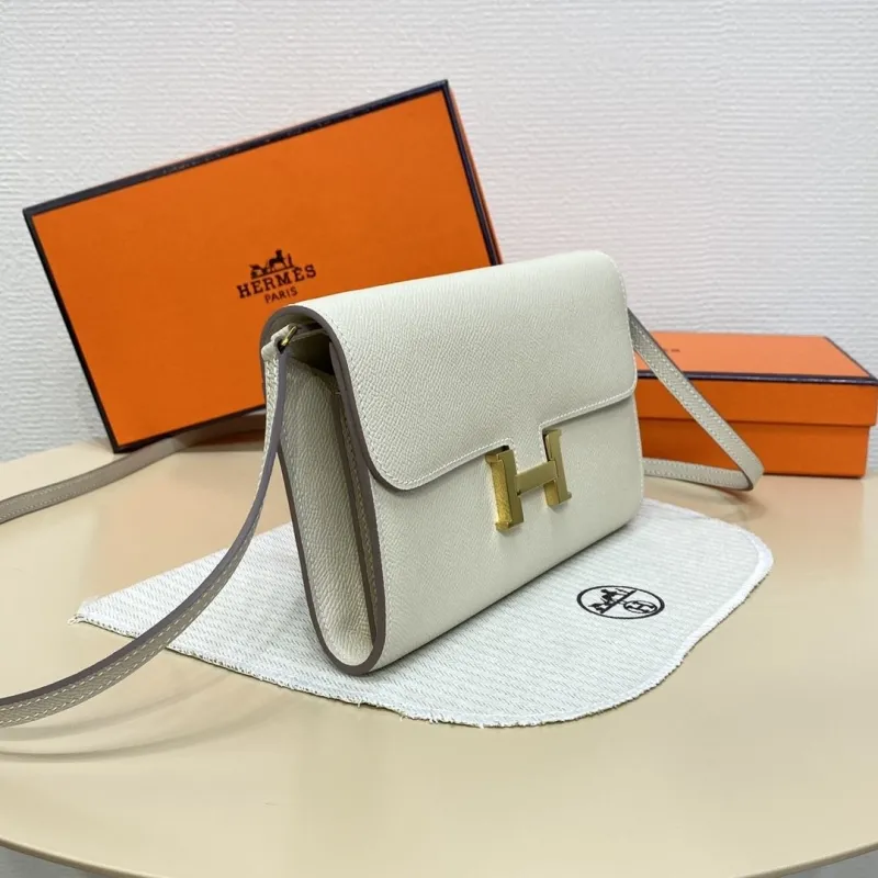 Hermes Cream Crossbody Satchel Bag 323 - Image 4