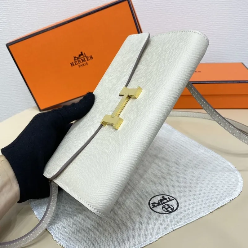 Hermes Cream Crossbody Satchel Bag 323 - Image 5