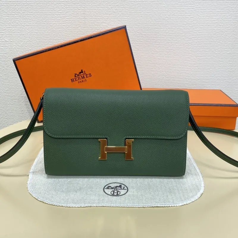 Hermes Green Crossbody Satchel Bag 325