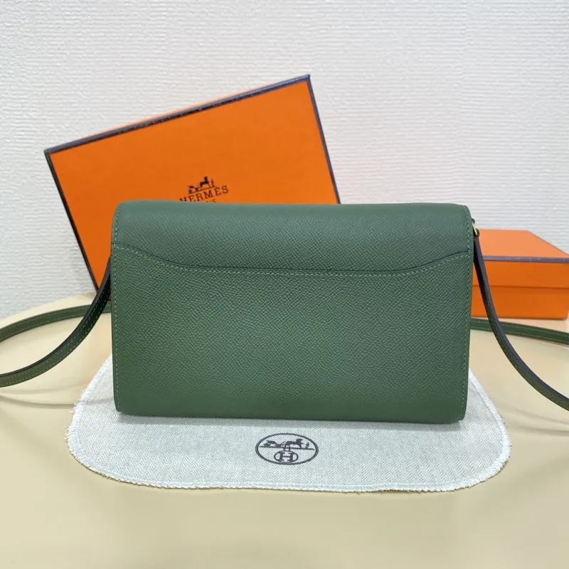 Hermes Green Crossbody Satchel Bag 325 - Image 3