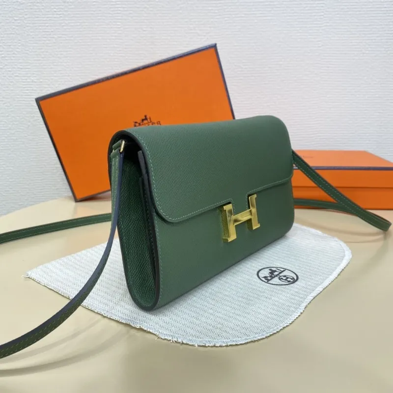 Hermes Green Crossbody Satchel Bag 325 - Image 4
