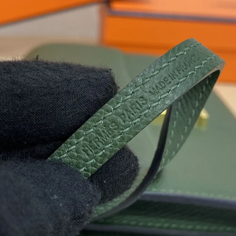 Hermes Green Crossbody Satchel Bag 325 - Image 9