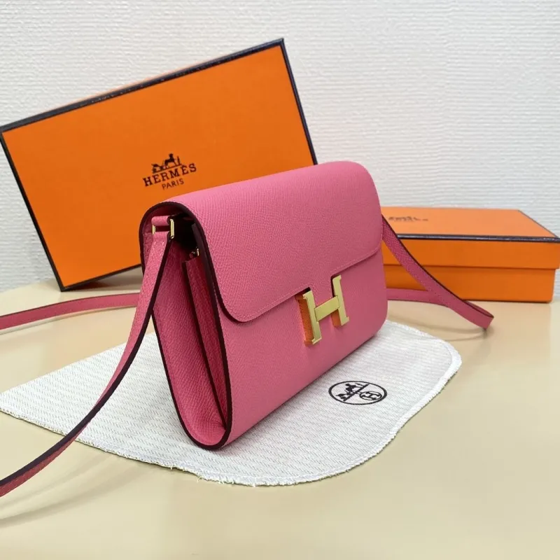 Hermes Pink Crossbody Bag 327 - Image 4