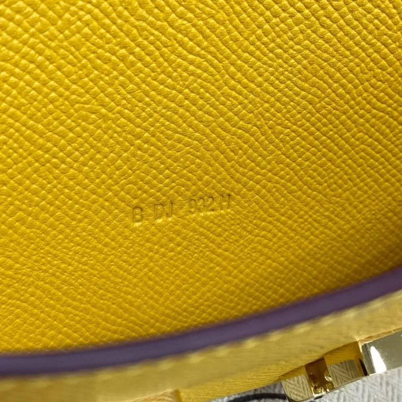 Alternative view of Hermes Yellow Leather Crossbody Satchel Bag B DJ 932 H
