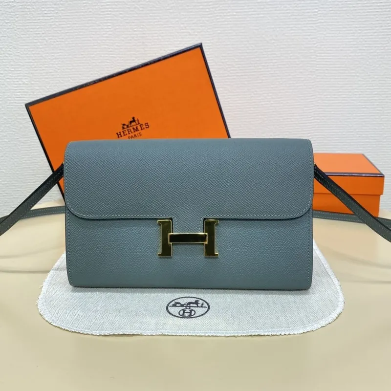 Hermes Teal Leather Crossbody Bag 331