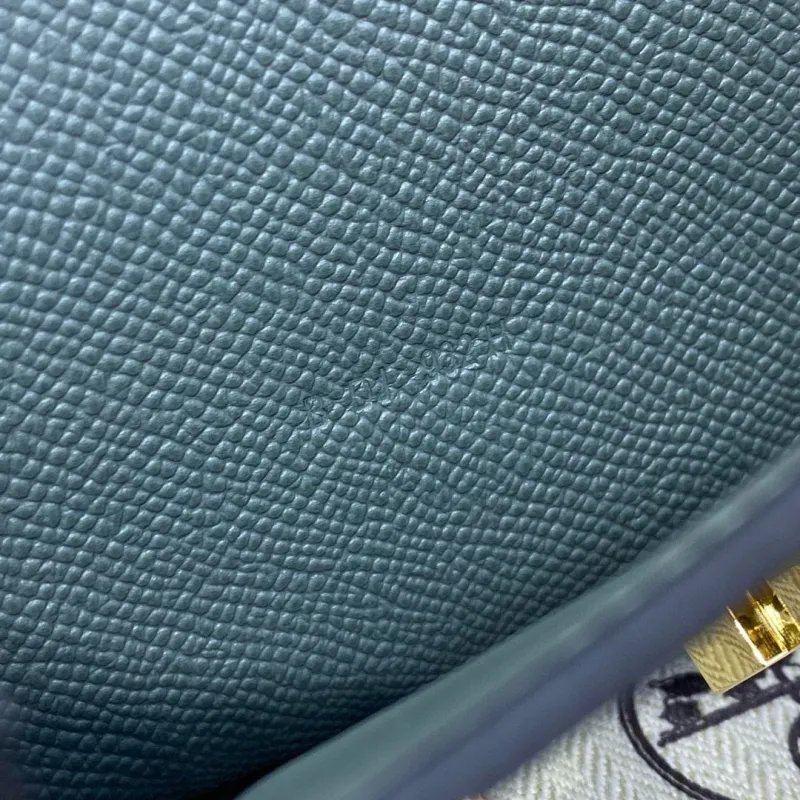Alternative view of Hermes Teal Leather Crossbody Bag 331