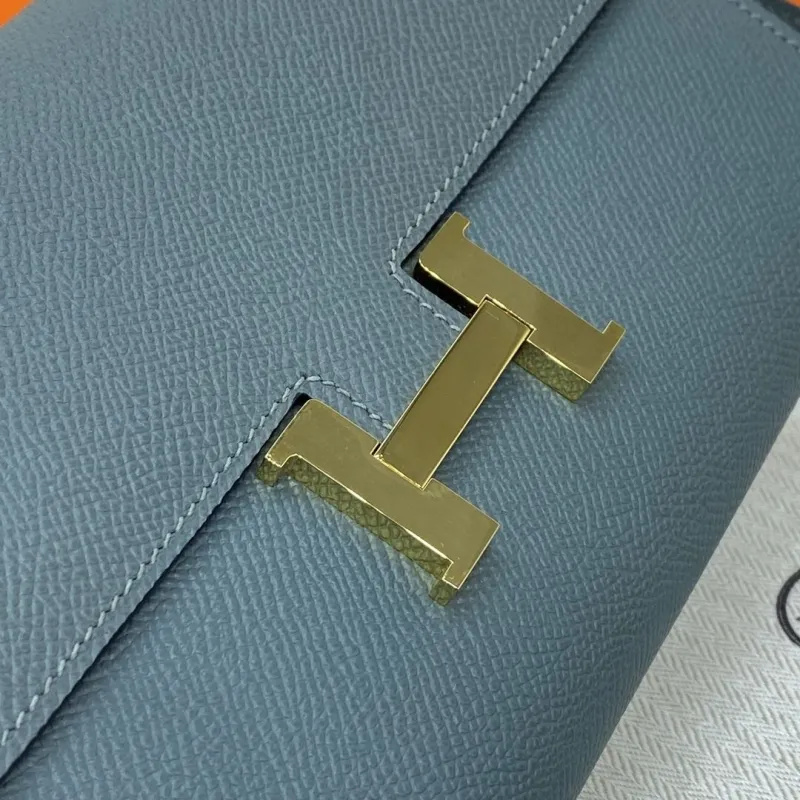 Hermes Teal Leather Crossbody Bag 331 - Image 6