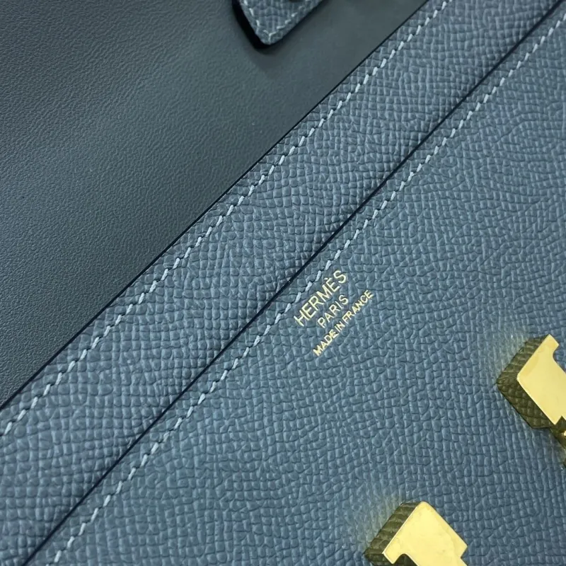 Hermes Teal Leather Crossbody Bag 331 - Image 8
