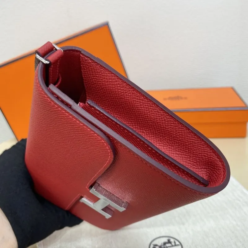 Hermes Red Leather Satchel Bag 332 - Image 4