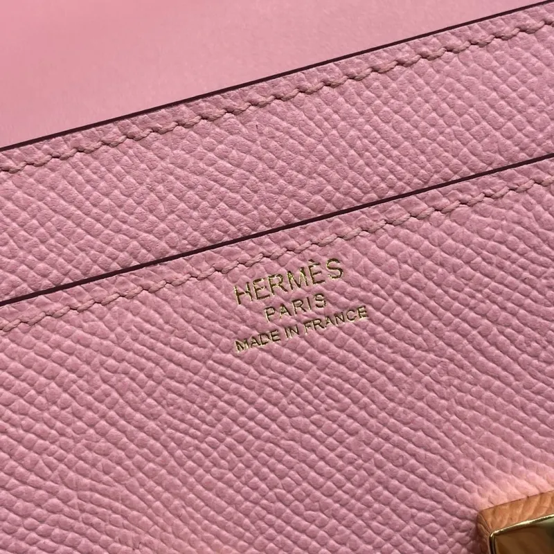 Hermes Pink Leather Crossbody Bag 337 - Image 9