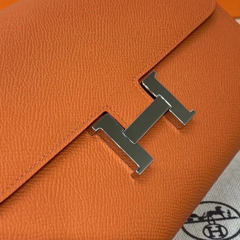 Hermes Orange Crossbody Satchel Bag 338 - Image 6