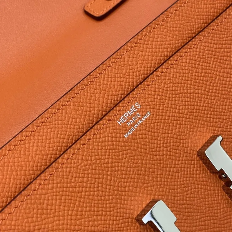 Hermes Orange Crossbody Satchel Bag 338 - Image 8