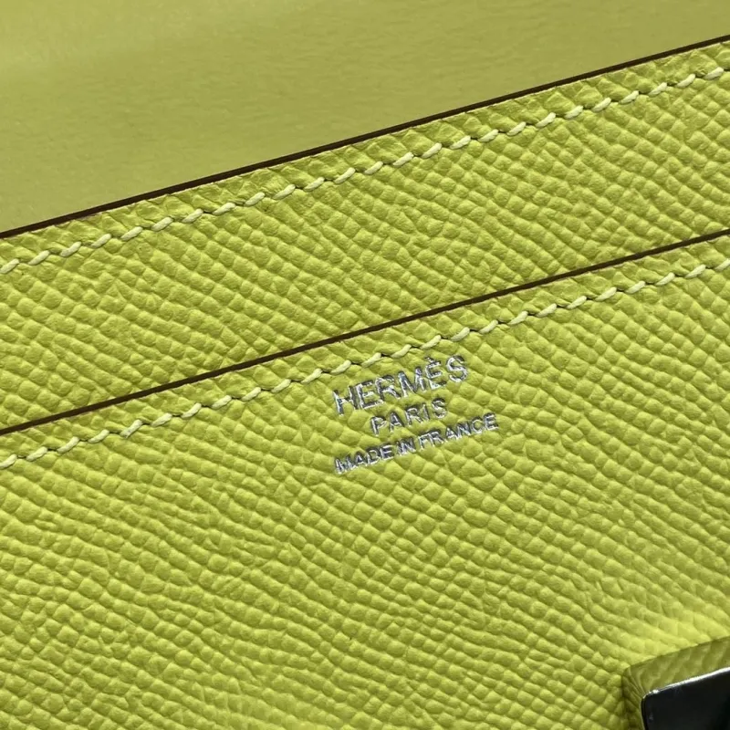 Hermes Lime Yellow Crossbody Satchel Bag - Image 9
