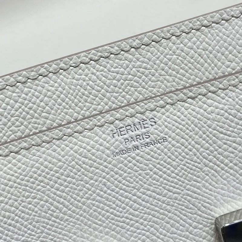 Hermes Light Gray Crossbody Satchel Bag U DJ 932 H - Image 9