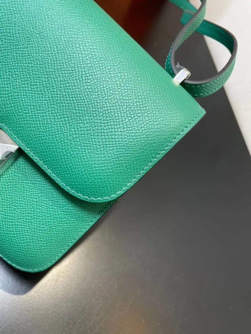 Alternative view of Hermes Green Leather Satchel Bag 352