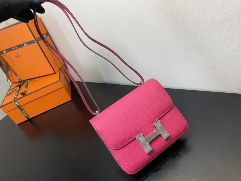 Hermes Hot Pink Satchel Bag 356 - Image 6