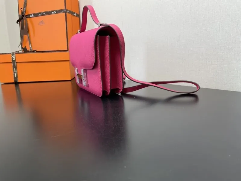Hermes Hot Pink Satchel Bag 356 - Image 8