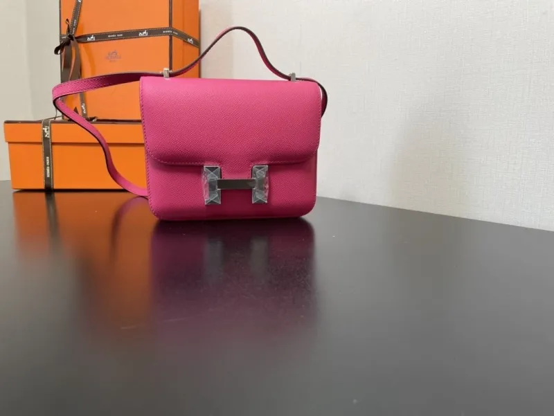 Hermes Hot Pink Satchel Bag 356 - Image 9