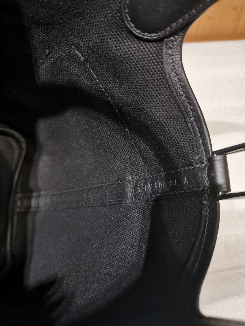 Hermes Black Canvas Bucket Handbag - Image 9