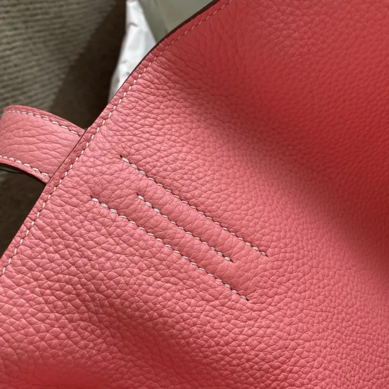 Hermes Green Leather Tote Bag - Image 6