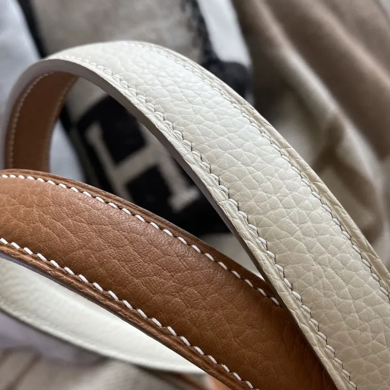Hermes Cream Leather Tote Bag - Image 4