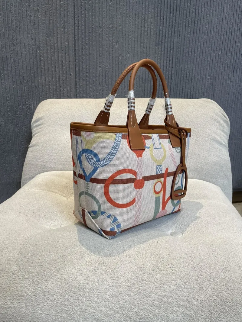 Hermes Cream Brown Tote Bag 84 - Image 4