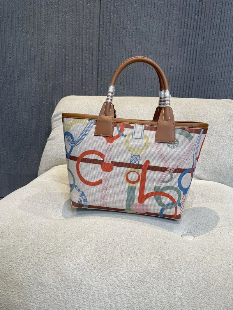 Hermes Cream Brown Tote Bag 84 - Image 5
