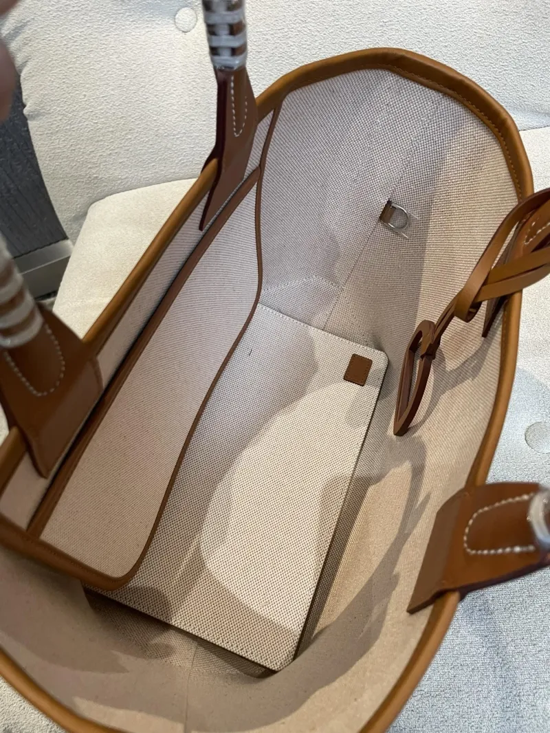 Hermes Cream Brown Tote Bag 84 - Image 8