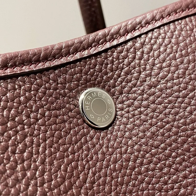 Hermes Brown Leather Tote Bag 118 - Image 4