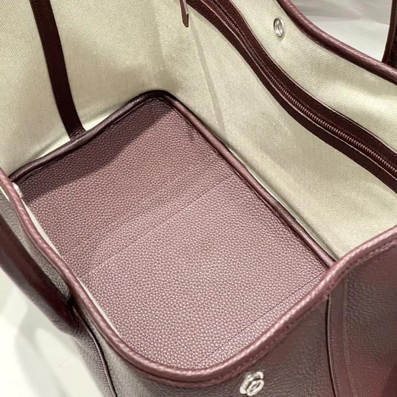 Hermes Brown Leather Tote Bag 118 - Image 8